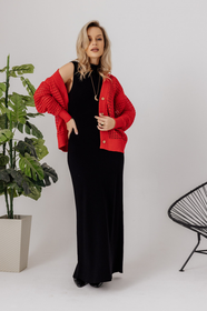 Льняное платье Синий Лен